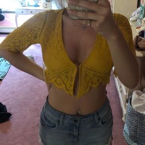 Yellow Crop Top